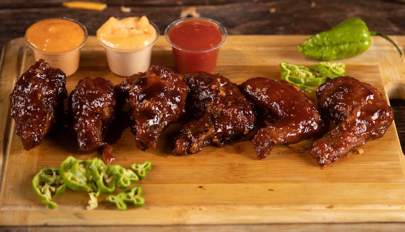 Spicy Wing Burger - buffalo-glazed chicken burger